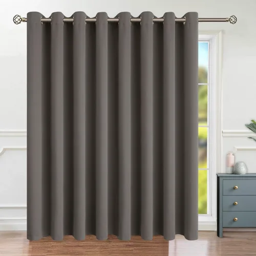 Vista 76 de BGment Cortina de puerta corredera de moda de 100 x 84 pulgadas, cortinas opacas térmicas anchas para oscurecer la habitación, cortina divisora