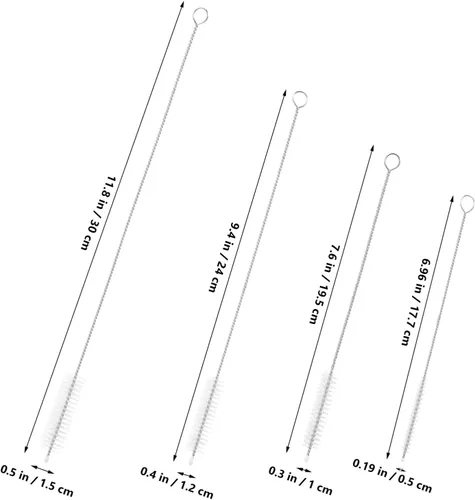 Vista 2 de KALLORY 11pcs cepillos limpiadores de paja, cepillo de limpieza de paja de beber diferentes diámetros tubo limpiador herramienta
