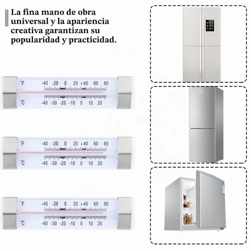 Vista 2 de Termómetro de cocina para congelador, termómetros para nevera, termómetros para congelador, termómetro para cocina, restaurante, decoración del hogar