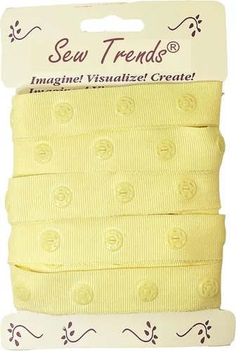 Vista 15 de 2 yardas de plástico con botón a presión de cinta de poliéster gancho y ojal con cremallera Popper Press Stud Fastener-Baby Blue