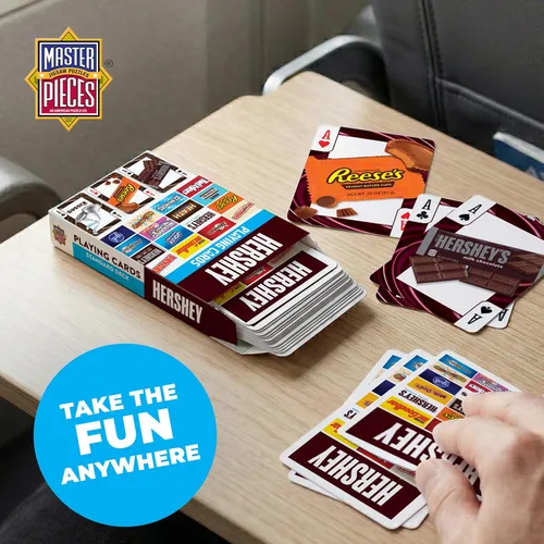Vista 2 de MasterPieces Cartas de juego con licencia oficial de Hershey - Baraja de 54 cartas para adultos