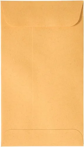 Vista 19 de JAM PAPER Sobres comerciales para negocios de monedas #3 con cierre de despegar y sellar, 2 1/2 x 4 1/4 pulgadas, papel kraft marrón Manila, 50