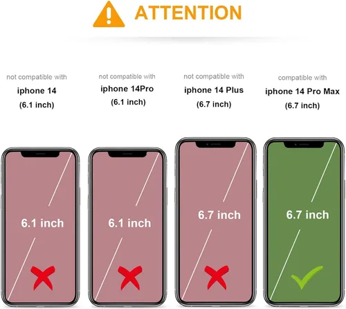 Vista 2 de KIHUWEY Funda tipo cartera cruzada para iPhone 14 Pro Max, funda de bolsillo con cremallera y soporte para tarjetas, funda protectora de piel Negro