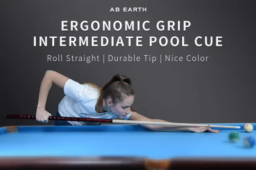 Vista 6 de Kit de palo de billar con punta de 13 mm y diseño ergonómico de 58 pulgadas, palo de arce canadiense con estuche duro