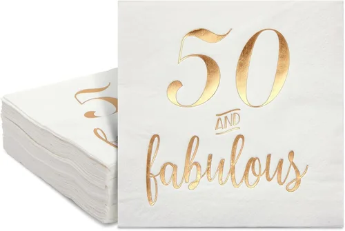 Vista 26 de BLUE PANDA Servilletas de 30 cumpleaños – 5 x 5 pulgadas, 3 capas, 50 unidades, negro y dorado – Servilletas estampadas con texto en inglés «Cheers