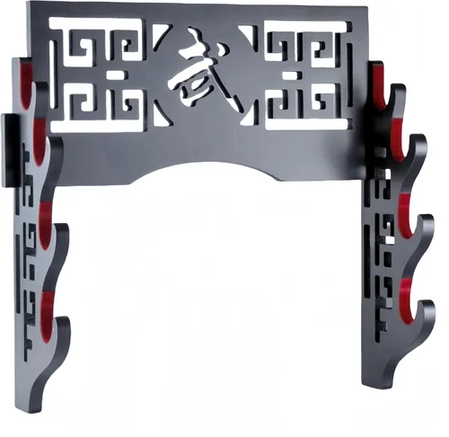 Vista 6 de Eforlife - Soporte de pared de terciopelo para espada, soporte de exhibición con tiras de fieltro para katana, wakizashi, Genji y espadas samurái