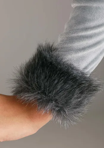 Vista 5 de Disfraz de oso koala gris con capucha para niñas, enterizo para Halloween o fiesta de disfraces