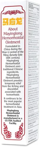 Vista 3 de Mayinglong Ungüento hemorroidal de almizcle, ayuda a aliviar la picazón, ardor o molestias rápidamente (paquete de 3)