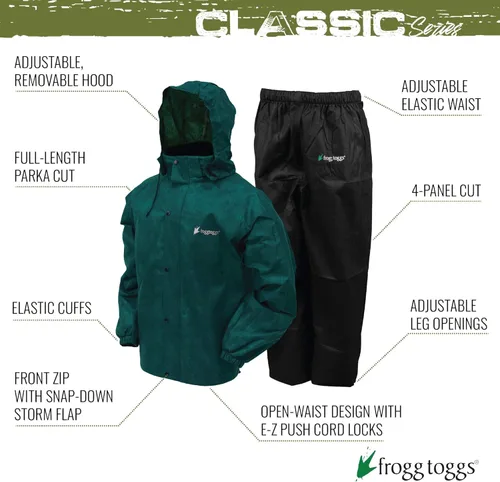 Vista 2 de FROGG TOGGS - Traje impermeable clásico, para días lluviosos, transpirable, para hombre, para todo tipo de deportes