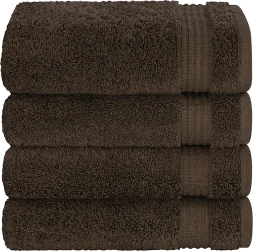 Vista 385 de Cotton Paradise 100% Cotton Turkish Washcloth Set for Bathroom, 4 Piece Soft Absorbent Small Hand Face Towels Wash Rags, Lilac