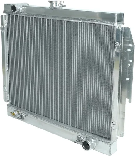 Vista 45 de 26mm AA5052 Kit de radiador de aluminio+cubierta de ventilador+relé de ventilador de termostato Compatible con 1984-2001 J-eep Cherokee XJ Comanche