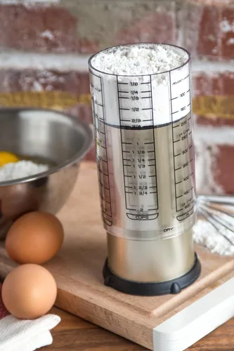 Vista 7 de KitchenArt Professional Series 2 Cup Adjust-A-Cup, Champagne Satin, Adjustable, 1/8 to 2-Cup