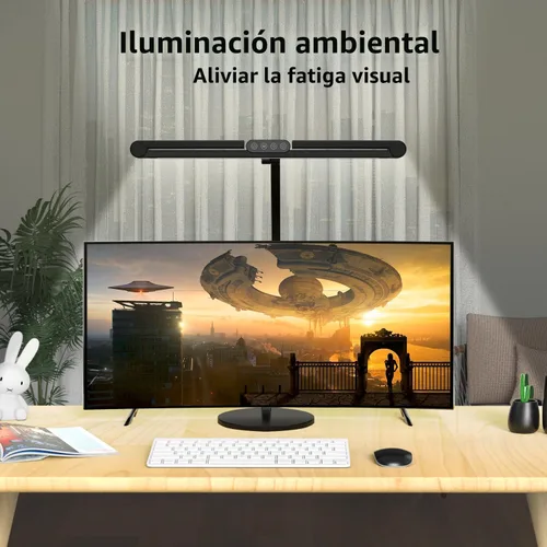 Vista 3 de Micomlan lámpara de escritorio de arquitecto con iluminación atmosférica, lámpara de escritorio LED ajustable para el hogar y la oficina con base