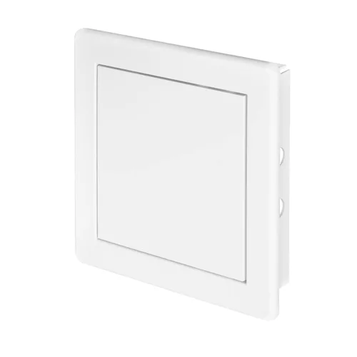 Vista 9 de Panel de acceso para puerta de 8 x 8 pulgadas, placa de cubierta de solapa de apertura blanca, cerradura de puerta de caja, pestillo