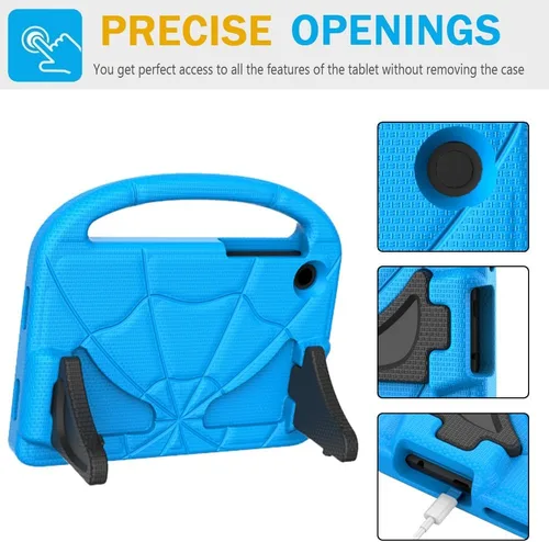 Vista 7 de Lainergie Cubierta a prueba de golpes con mango para TCL Tab 8 LE Kids - Azul