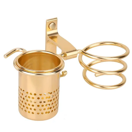 Vista 10 de Soporte para secador de pelo, soporte de aluminio espacial para secador de pelo montado en la pared, herramientas de cuidado del cabello, #1