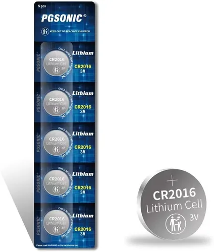 PGSONIC Batería de litio CR2016 3V (5pcs)