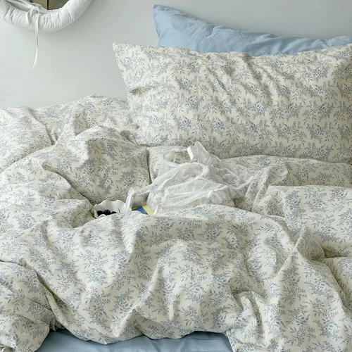Vista 171 de mixinni Juego de funda de edredón de algodón floral para niñas y adolescentes, con lazos de cremallera, fácil cuidado, ultra suave y transpirable