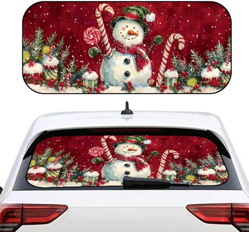 Vista 25 de Biyejit Parasol para ventana trasera de coche de vaca blanca y negra con ventosa, accesorios de automóvil con estampado de vaca, bloqueador solar