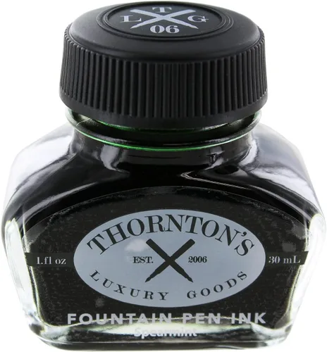Vista 2 de Thornton's Luxury Goods Botella de tinta prémium para pluma estilográfica de 1.0 fl oz, escritura impecable suave y sin esfuerzo, adecuada