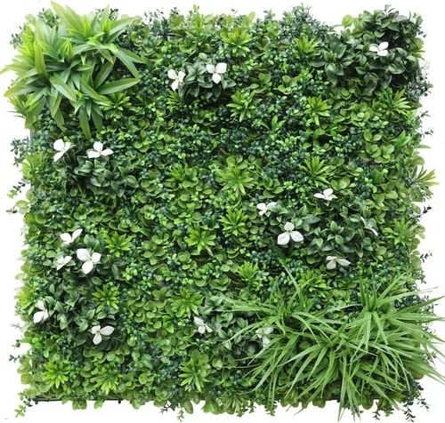 Vista 25 de E&K Panel de valla de plantas artificiales de 20 x 20 pulgadas, hojas sintéticas, césped, panel de privacidad para interiores y exteriores