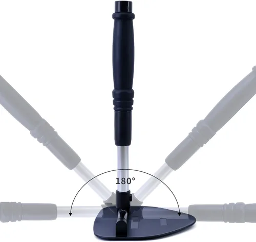 Vista 4 de Herramienta de limpieza de vidrio giratoria para parabrisas de Polyte, mango de aluminio extensible con 3 cubiertas de microfibra de calidad