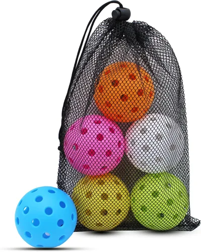 Vista 8 de Magicorange Pelotas de pickleball para exteriores, 40 agujeros, bolas de pickleball de alta elasticidad y duraderas para paletas de pickleball