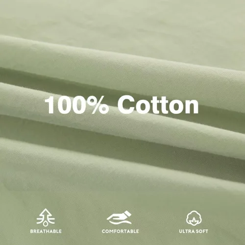 Vista 4 de Funda de futón 100% algodón lavado con cremallera para colchón de futón japonés, súper suave y lavable a máquina, tamaño individual