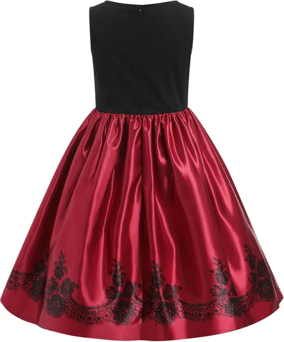 Vista 3 de ODOLDI Disfraz de Caperucita Roja para Niñas, Halloween, Navidad, disfraz de 2-10T