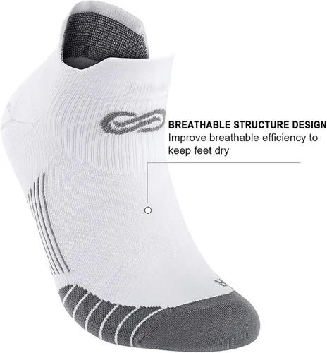 Vista 3 de PAPLUS Ankle Compression Sock for Men and Women 246 Pairs Low Cut Compression Running Sock with Ankle Support