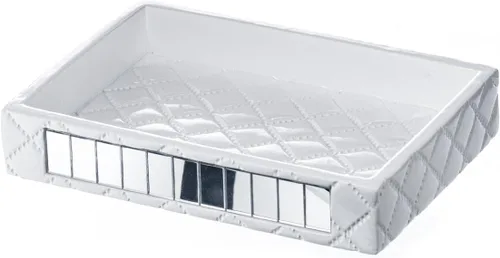 Vista 11 de Creative Scents Soporte para Q-Tips con Espejo Acolchado, Soporte Decorativo para Hisopos de Algodón para Tocador de Baño, Frasco con Tapa