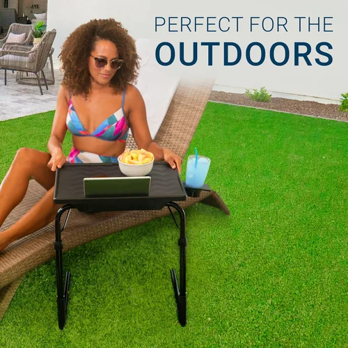 Vista 9 de Table-Mate - Bandeja/mesa para ver TV plegable/portátil, mesa de cena plegable, bandejas de mesa para sofá para comer bocadillos, escritorio