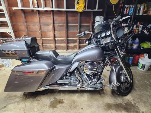 Vista 458 de Fundas de tanque estiradas para whisky ámbar con consola de tablero para Harley Touring Street Glide Road Glide 2014 2015 2016 2017 2018 2019 2020