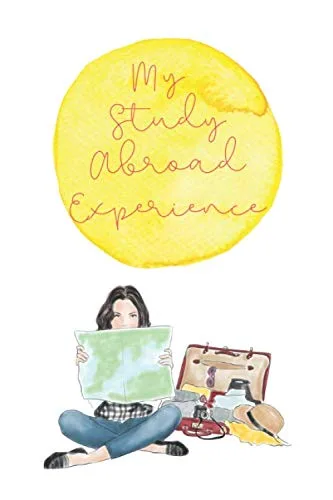Study Abroad Journal 6x9 Compact "Travel Girl" Prompted Notebook