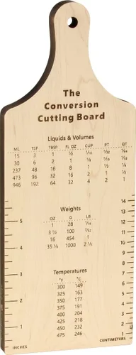 Tabla de cortar de 13 pulgadas, conversiones de cocina, fabricada en Estados Unidos