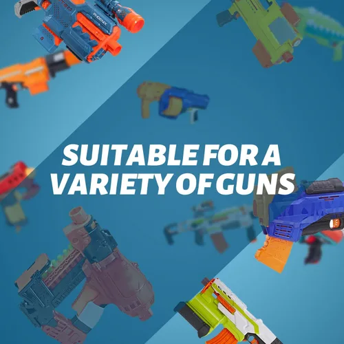 Vista 6 de EKIND 200 balas de espuma suave con punta de 2.8 pulgadas para pistolas Nerf N Strike, Azul
