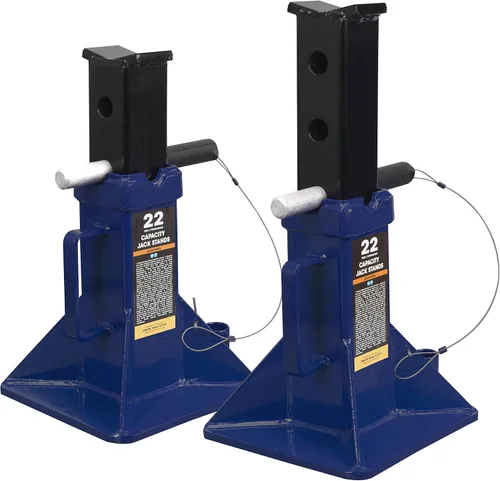 Vista 11 de TCE Soportes de acero resistentes de 10 toneladas (20,000 libras), perfil medio, paquete de 2, T70071, azul