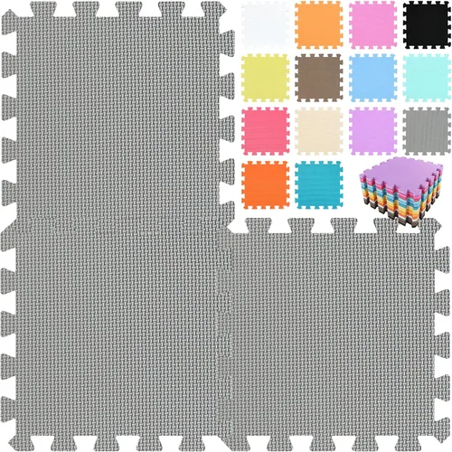 Vista 12 de qqpp Alfombrillas de Goma EVA de 18 Piezas de Espuma Entrelazadas tipo Rompecabezas para Suelo - Alfombra de Juego para Bebé para Jugar Esterilla