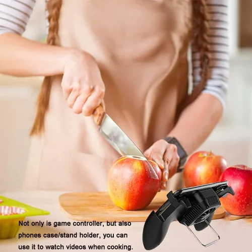 Vista 6 de Mobile PUBG Game Controller Handle Grip With Cooling Fan Triggers Phone L1R1 Trigger Cooler Gamepad With Radiator For Phone iPhone Android iOS