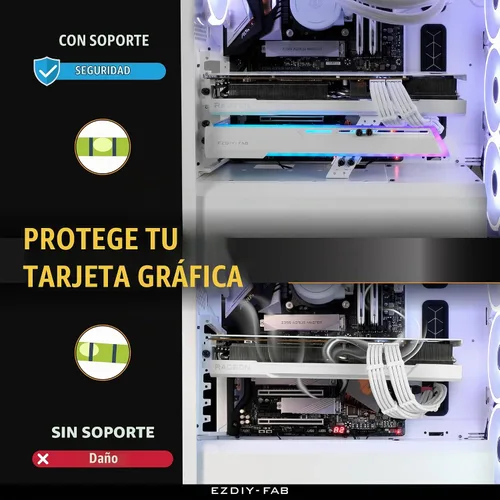 Vista 7 de EZDIY-FAB Abrazadera de Soporte para GPU ARGB de 5V, Soporte de Tarjeta Gráfica, Soporte de Tarjeta de Video, Estructura Extensible, Soporte