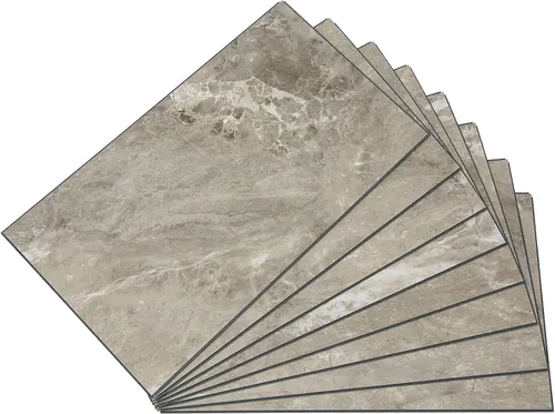 Vista 45 de Palisade Azulejos de vinilo entrelazados impermeables para pared/salpicadero para cocina o baño en mármol español (muestra de 4.5x11 pulgadas)