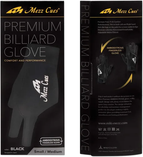 Vista 7 de MEZZ - Guante de billar de alta calidad, se adapta a cualquier mano (azul marino, XS)