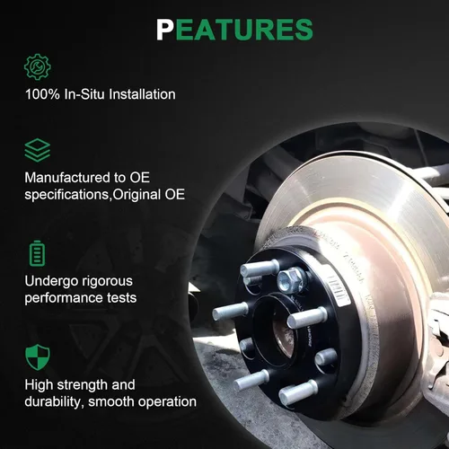 Vista 4 de SCITOO 2 espaciadores de rueda de 5 agarraderas de 5 x 4.75 pulgadas, rosca de 0.472 in x 1.5 de grosor, diámetro de 2.5 pulgadas