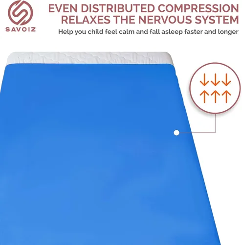 Vista 4 de SAVOIZ Hoja de compresión azul- Twin, Azul
