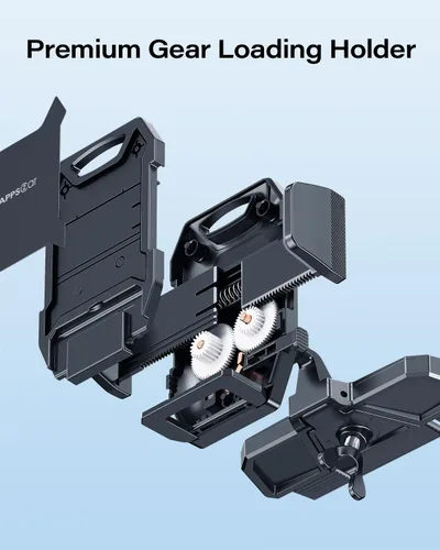 Vista 6 de APPS2Car Soporte de teléfono para ranura de CD resistente con diseño de operación con una mano, soporte para teléfono de coche manos libres