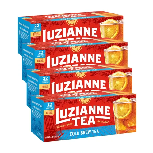 Vista 18 de Bolsitas de té helado sin endulzar Luzianne, tamaño familiar, caja de 100 unidades (paquete de 4)