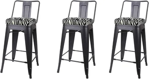 Vista 29 de GIA Taburete de mostrador sin respaldo de 24 pulgadas, cantidad de 4, bronce con asiento de madera clara