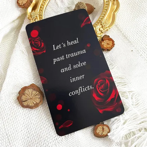 Vista 3 de Cartas Oracle de amor, 56 cartas Oracle de amor, baraja de Oráculo de llama gemela, cartas de tarot para principiantes, explora