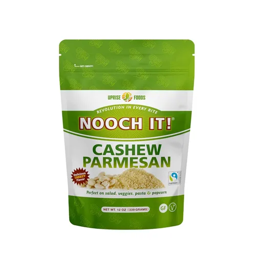 NOOCH IT - Queso vegano de anacardo y parmesano - 12 onzas | Sin lácteos, orgánico, comercio justo, cobertura de queso rallado a base de plantas y