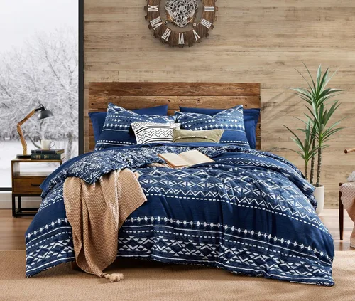 Vista 17 de Geniospin Juego de edredón tamaño matrimonial de 7 piezas - Juego de ropa de cama en una bolsa, cómodos juegos de ropa de cama occidentales